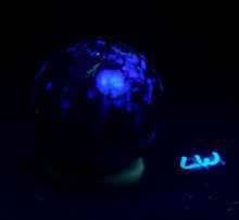 Load image into Gallery viewer, Fluorescent AZ Calcite and Fluorite 73mm Sphere SW LW Collection 5423
