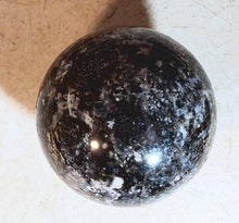 Load image into Gallery viewer, Amethyst Sage Agate Large 95mm Sphere for Home Decor or Unique Gift 5217