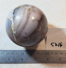 Load image into Gallery viewer, Fluorescent Chalcedony and Magnesite 76mm Sphere for Collection or Decor 5216