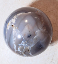 Load image into Gallery viewer, Fluorescent Chalcedony and Magnesite 76mm Sphere for Collection or Decor 5216