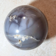 Load image into Gallery viewer, Fluorescent Chalcedony and Magnesite 76mm Sphere for Collection or Decor 5216