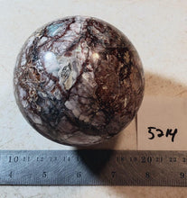 Load image into Gallery viewer, Brecciated Fluorite Large 86mm Sphere for Home Decor or Collection or Gift 5214