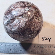 Load image into Gallery viewer, Brecciated Fluorite Large 86mm Sphere for Home Decor or Collection or Gift 5214