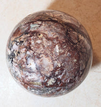 Load image into Gallery viewer, Brecciated Fluorite Large 86mm Sphere for Home Decor or Collection or Gift 5214