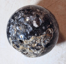 Load image into Gallery viewer, Amethst Sage Agate w Vugs 70mm Sphere for Collection or Sculpture Decor 5219