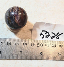 Load image into Gallery viewer, Hematite and Amethyst 29mm Sphere Home Decor Unique Gift or Metaphysical 5228
