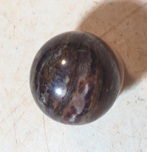 Load image into Gallery viewer, Hematite and Amethyst 29mm Sphere Home Decor Unique Gift or Metaphysical 5228