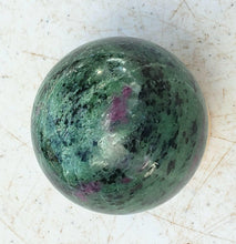 Load image into Gallery viewer, Ruby in Zoisite 44mm Sphere for Collection Decor Gift or Healing Stone 5240