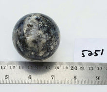 Load image into Gallery viewer, Amethyst Sage Agate 50mm Sphere for Home Decor or Unique Gift 5251