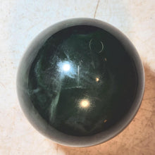 Load image into Gallery viewer, Yukon Jade Deep Green Jade 82mm Sphere for Home Decor or Unique Gift 5259