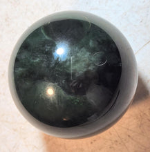Load image into Gallery viewer, Yukon Jade Deep Green Jade 82mm Sphere for Home Decor or Unique Gift 5259