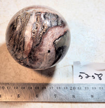 Load image into Gallery viewer, Fluorite with Amethyst Lace and Crystalline Vugs 82mm Sphere for Home Decor 5258