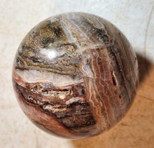 Load image into Gallery viewer, Fluorite with Amethyst Lace and Crystalline Vugs 82mm Sphere for Home Decor 5258