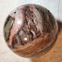 Load image into Gallery viewer, Fluorite with Amethyst Lace and Crystalline Vugs 82mm Sphere for Home Decor 5258
