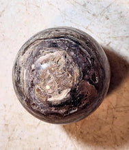 Load image into Gallery viewer, Amethyst Lace w Fluorite Galena & Druse Vugs 60mm Sphere Office Home Decor 5269