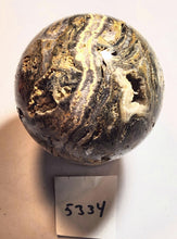 Load image into Gallery viewer, Amethyst Lace w Fluorite & Crystalline Vugs 82mm Sphere for Decor or Gift 5334