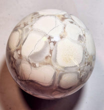 Load image into Gallery viewer, Coral Jasper 86mm Large Sphere Holiday or Christmas Gift or Home Decor 5370