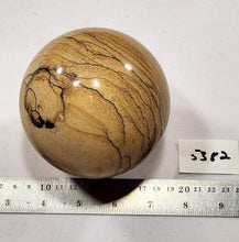 Load image into Gallery viewer, Picture Jasper Large 89mm Sphere Home Office Stone Interior Decor or Gift 5382