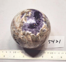 Load image into Gallery viewer, Amethyst 101mm Large Sphere for Home or Office Decor Metaphysical or Gift 5421