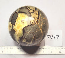 Load image into Gallery viewer, Fluorescent Septarian Nodule Large 114mm Sphere for Home or Office Decor 5417