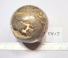 Load image into Gallery viewer, Fluorescent Septarian Nodule Large 114mm Sphere for Home or Office Decor 5417