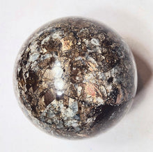 Load image into Gallery viewer, Fluorescent AZ Calcite and Fluorite 73mm Sphere SW LW Collection 5423
