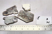 Load image into Gallery viewer, Cab Rough 4 Slabs Howelite and Picasso Marble and Lepidolite and AZ Agate ES24