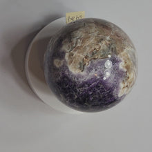 Load and play video in Gallery viewer, Amethyst 101mm Large Sphere for Home or Office Decor Metaphysical or Gift 5421
