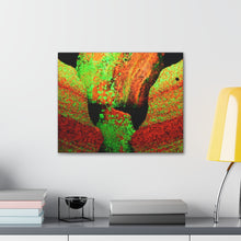 Load image into Gallery viewer, 20" x 16" Sterling Hill New Jersey Fluorescent Willemite and Calcitre Rough Canvas Print