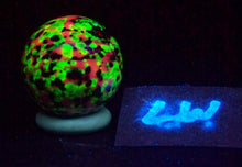 Load image into Gallery viewer, Fluorescent Reactive 32mm Willemite &amp; Calcite Sphere – Sterling Hill, NJ 6371
