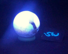 Load image into Gallery viewer, Fluorescent Boquillas Calcite 38mm Sphere - Stunning SW LW Mexican Mineral 6448

