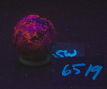 Load image into Gallery viewer, Fluorescent Mont St Hilaire Hackmanite 35mm Sphere for Collection or UV Study 6519
