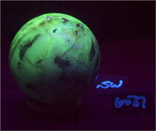 Load image into Gallery viewer, Fluorescent Petrified Wood w Crystal Vugs 89mm Sphere for UV Collection 6552
