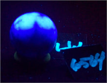 Load image into Gallery viewer, Fluorescent Fluorite 38mm Sphere for UV Collection or Interior Home Decor 6564
