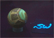 Load image into Gallery viewer, Fluorescent Septarian Nodule Piece 32mm Sphere for UV Collection or Study 6565
