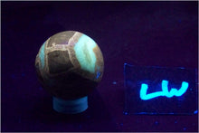 Load image into Gallery viewer, Fluorescent Septarian Nodule Piece 32mm Sphere for UV Collection or Study 6565
