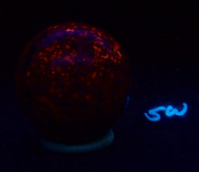 Load image into Gallery viewer, Fluorescent Yooperlite 64mm Sphere for Home Decor or UV Collection NS2
