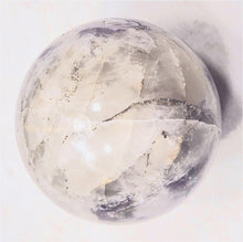 Load image into Gallery viewer, Kunzite and Lepidolite in Quartz 60mm Sphere also UV Unique Holiday Gift 6232
