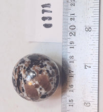 Load image into Gallery viewer, Fluorescent Reactive 32mm Willemite &amp; Calcite Sphere – Sterling Hill, NJ 6371
