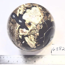Load image into Gallery viewer, Volcano Agate 5&quot; Interior Design Sphere Sculpture + UV Natural Modern 6382 Gift!
