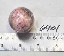 Load image into Gallery viewer, Red UV Calcite 35mm Fluorescent Sphere - Great Decor Item - CA UV Mineral 6401
