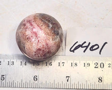 Load image into Gallery viewer, Red UV Calcite 35mm Fluorescent Sphere - Great Decor Item - CA UV Mineral 6401
