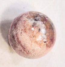 Load image into Gallery viewer, Red UV Calcite 35mm Fluorescent Sphere - Great Decor Item - CA UV Mineral 6401
