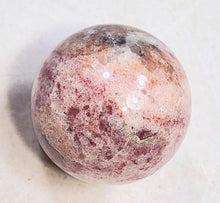 Load image into Gallery viewer, Red UV Calcite 35mm Fluorescent Sphere - Great Decor Item - CA UV Mineral 6401
