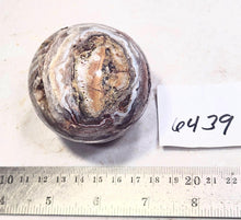 Load image into Gallery viewer, Big Horn Banded Agate 67mm Stone Sphere - Crystal Vugs -Natures Fine Art -6439
