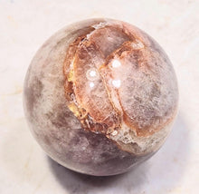 Load image into Gallery viewer, Fluorescent Boquillas Calcite 38mm Sphere - Stunning SW LW Mexican Mineral 6448
