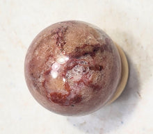 Load image into Gallery viewer, Red UV Calcite 29mm Fluorescent Sphere - Great Decor Item - CA UV Mineral 6542
