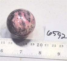 Load image into Gallery viewer, Rhodonite 38mm Interior Decor Semi Precious Gemstone Sphere/Home or Office 6592
