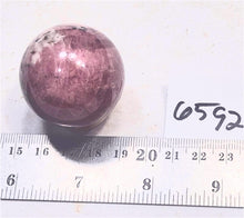 Load image into Gallery viewer, Rhodonite 38mm Interior Decor Semi Precious Gemstone Sphere/Home or Office 6592
