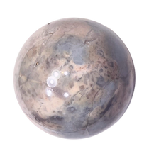Load image into Gallery viewer, Sky Blue Burro Creek Fluorescent Agate 50mm Sphere - Decor or Collectible 6501
